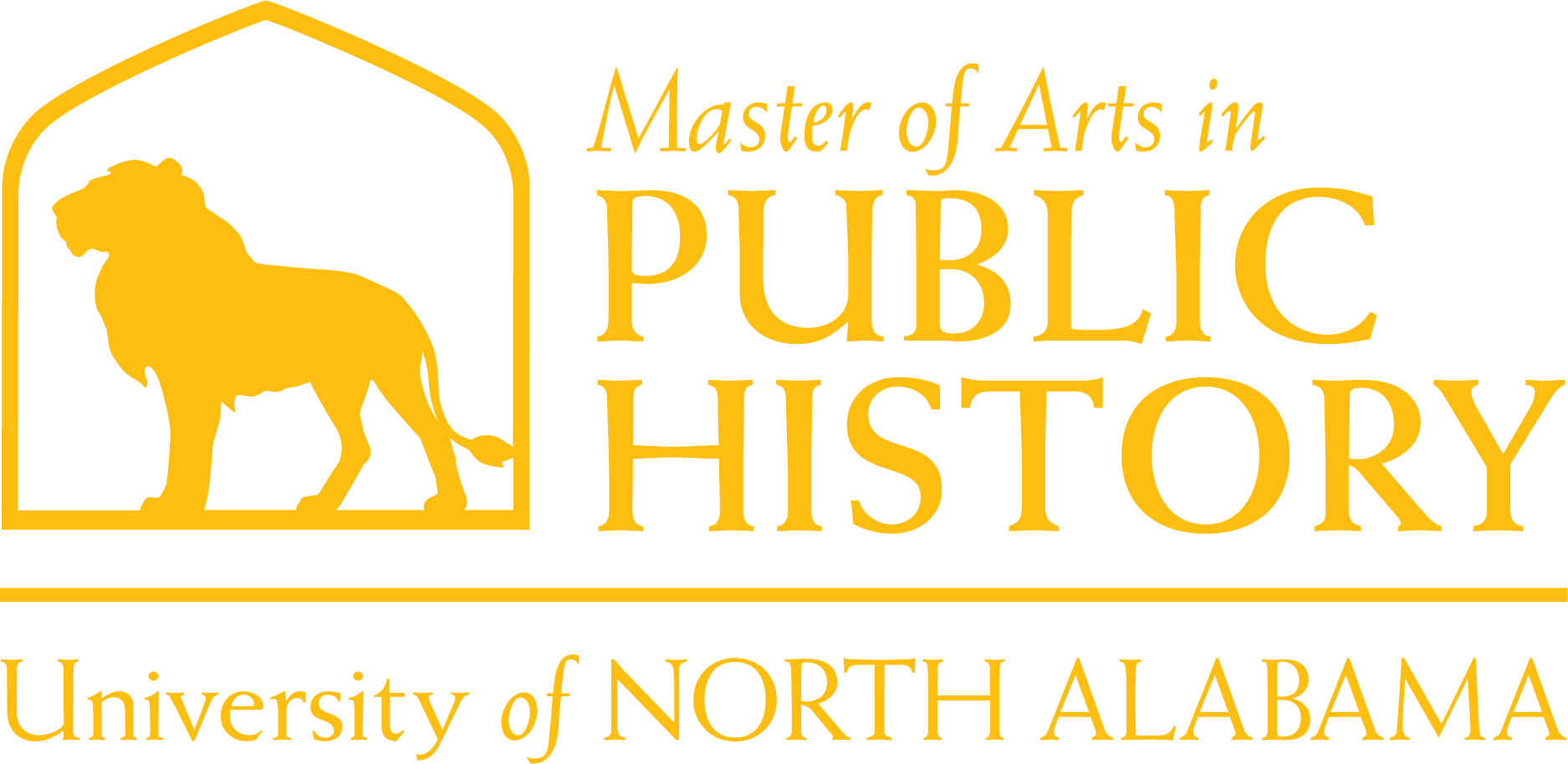 Public History Masters Dept Logo in Gold